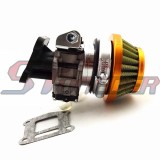 STONEDER Gold Racing Carburetor Air Filter Throttle Cable Intake For 47cc 49cc Mini Moto ATV Quad Pocket Bike