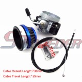 STONEDER Blue Racing Carburetor Air Filter Throttle Cable Intake For 47cc 49cc Mini Moto ATV Quad Pocket Bike