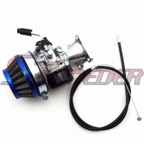 STONEDER Blue Racing Carburetor Air Filter Throttle Cable Intake For 47cc 49cc Mini Moto ATV Quad Pocket Bike