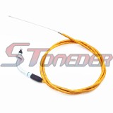 STONEDER 51  1300mm Gold Racing Carburetor Throttle Cable For 2 Stroke 49cc 50cc 60cc 66cc 80cc Motorized Bicycle Push Bike