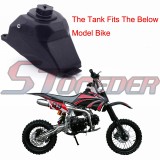 STONEDER Black Plastic Fuel Tank For Chinese 47cc 49cc 2 Stroke Apollo KXD Mini Dirt Bike Kids Motorcycle