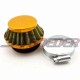 STONEDER Gold 44mm Racing Air Filter For 2 Stroke 47cc 49cc Kids Quad ATV Dirt Pocket Bike Minimoto