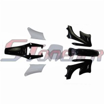 STONEDER Black 7 Pieces High Strength Plastic Fender Fairing Body Kits Structural Parts For Chinese 2 Stroke 47cc 49cc Apollo Orion Minimotor Scooter Dirt Bike