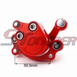 STONEDER Gas Scooter Rear Right Side Disc Brake Caliper For 2 Stroke 43cc 47cc 49cc Engine Mini Moto Pocket Dirt Bike Red Steel