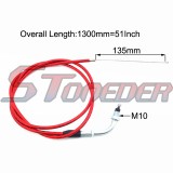 STONEDER 51  1300mm Red Racing Carburetor Gas Throttle Cable For 2 Stroke 49cc 50cc 60cc 66cc 80cc Motorized Bicycle Motor Bike