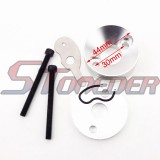 STONEDER Silver CNC Alloy Air Filter Adapter Stack For Carb Big Foot Goped Blade Z Scooter 33cc 43cc 49cc Engine
