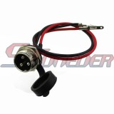 STONEDER 3 Pin Connector Jack Socket For Battery Charger Razor Izip E Scooter Star II