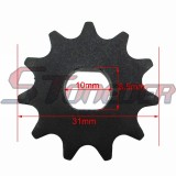 STONEDER 2pcs Black 11 Tooth Sprocket Motor Engine Pinion Gear For T8F Chain MY1020 Electric Scooter