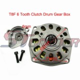 STONEDER T8F 6 Tooth Clutch Drum Gear Box With Cover For 2 Stroke 47cc 49cc Pocket Bike Mini Moto Dirt Kids Quad