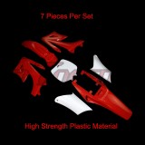 STONEDER Red 7 Pieces High Strength Plastic Fender Fairing Body Kits For Chinese 2 Stroke 47cc 49cc Apollo Orion Mini Dirt Bike