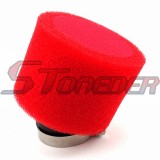STONEDER Red 45mm Angled Air Filter For Chinese Pit Dirt Trail Motor Bike Motorcycle ATV Quad Motocross Buggy Go Kart 125cc 140cc 150cc