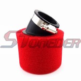 STONEDER 45mm Angled  Air Filter Clearner For Chinese 125cc 140cc 150cc Pit Dirt Trail Motor Bike Motorcycle ATV Quad Motocross Buggy Go Kart