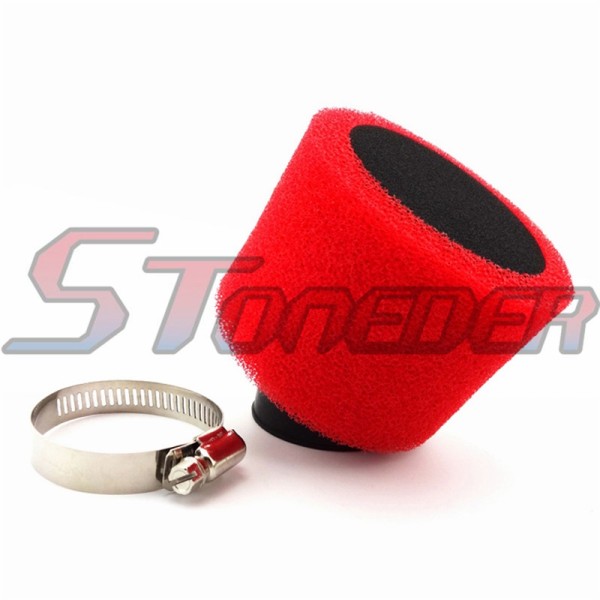 STONEDER 45mm Angled  Air Filter Clearner For Chinese 125cc 140cc 150cc Pit Dirt Trail Motor Bike Motorcycle ATV Quad Motocross Buggy Go Kart