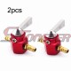 STONEDER Red CNC Alloy 6mm 1/4'' Gas Petrol Fuel Tap Inline Petcock Tank Valve Switch For Pit Dirt Motor Bike Motorcycle ATV Quad 4 Wheeler
