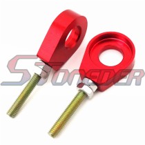 STONEDER Red CNC Aluminum 15mm Axle Chain Tensioner Adjuster For Chinese Pit Dirt Bike Motorcycle XR50 CRF50 KLX110 SSR Taotao