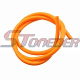 STONEDER Orange Durable Soft Rubber Gas Fuel Hose Line For 43cc 47cc 49cc Pocket Bike  Mini Dirt Bike ATV Quad Minimoto