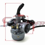 STONEDER PZ19 Lever Choke Carb Keihin 19mm Carburetor For 50cc 70cc 90cc 110cc Lifan YX ATV Quad Buggy Pit Dirt Monkey Motor Bike