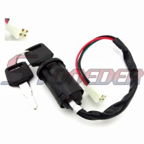 STONEDER 4 Pin On Off Ignition Key Switch For Moped Scooter ATV Quad 4 Wheeler Go Kart Pit Dirt Motor Bike Motorcycle