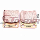 STONEDER Copper Disc Brake Caliper Pads Heavy Duty Shoes For Chinese Pit Dirt Bike Motorcycle Lifan YX XR50 50cc 70cc 90cc 110cc 125cc 140cc 150cc 160cc