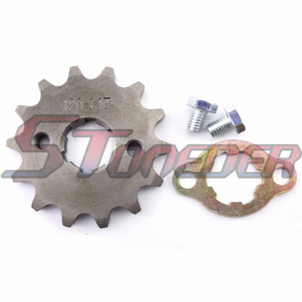STONEDER 420 14 Tooth 20mm Front Chain Sprocket Gear For 50cc 70cc 90cc 110cc 125cc 140cc 150cc 160cc Engine ATV Quad Pit Dirt Trail Bike