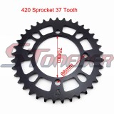 STONEDER 420 76mm 37 Tooth Black Rear Chain Sprocket For 50cc 70cc 90cc 110cc 125cc 140cc 150cc 160cc Chinese Pit Dirt Trail Bike Motorcycle