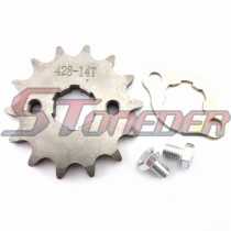 STONEDER 428 14 Tooth 20mm Front Chain Sprocket Gear For 50cc 70cc 90cc 110cc 125cc 140cc 150cc 160cc Engine ATV Quad Pit Dirt Trail Bike