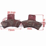 STONEDER Steel Disc Caliper Brake Pads Shoes For Chinese ATV Quad 4 Wheeler Polaris SPORTSMAN 400 Blazer Xplorer 250