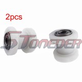 STONEDER White 10mm Chain Roller Pulley Tensioner For 50cc 70cc 90cc 110cc 125cc 140cc 150cc 160cc Chinese Pit Dirt Motor Bike Motorcycle CRF50 SSR