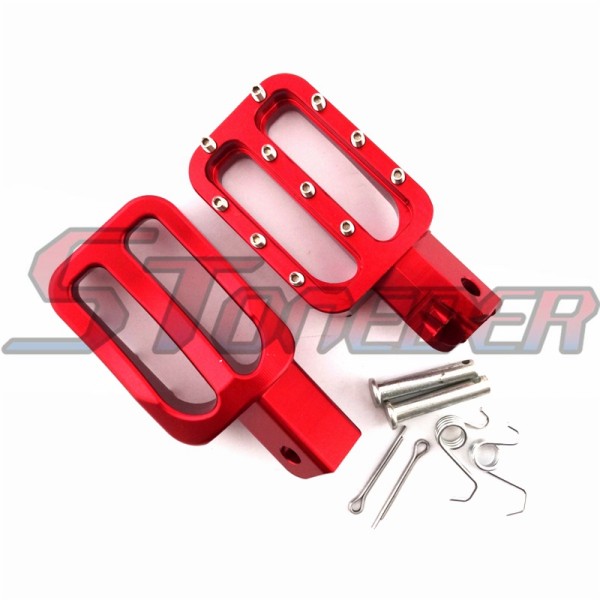STONEDER Red CNC Aluminum Footpegs Foot Rest For 50cc 70cc 90cc 110cc 125cc 140cc 150cc 160cc Chinese Pit Dirt Motor Bike Motorcycle CRF50 XR50 CRF70 SSR