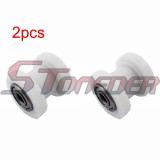 STONEDER White 8mm Chain Roller Pulley Tensioner For Chinese Pit Dirt Motor Bike Motorcycle SSR Thumpstar 50cc 70cc 90cc 110cc 125cc 140cc 150cc 160cc 200cc 250cc