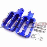 STONEDER Blue CNC Aluminum Footpegs Foot Rest Chinese Pit Dirt Motor Bike Motorcycle Thumpstar Lifan YX 50cc 70cc 90cc 110cc 125cc 140cc 150cc 160cc