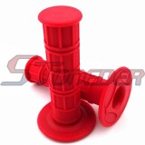 STONEDER Red 7/8  22mm Durable Soft Rubber Throttle Handle Grips For Pit Dirt Motor Trail Bike Motorcycle Motocross