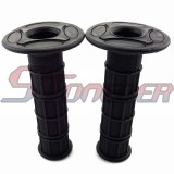 STONEDER 7/8  Black Durable Soft Rubber Throttle Handle Grips For Chinese Pit Dirt Motor Trail Bike Motorcycle Motocross