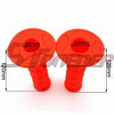 STONEDER Orange Durable Soft Rubber Throttle Handle Grips For Pit Dirt Motor Trail Bike Motorcycle Motocross SSR TTR Lifan YX