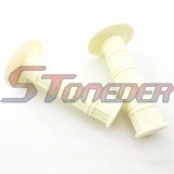 STONEDER 7/8  22mm White Durable Soft Rubber Throttle Handle Grips For Pit Dirt Motor Trail Bike Motorcycle Motocross KLX Lifan YX