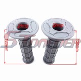 STONEDER Grey Durable Soft Rubber Throttle Handle Grips For Pit Dirt Motor Trail Bike Motorcycle Motocross