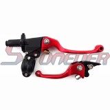 STONEDER Red Alloy Folding Brake Clutch Handle Lever For Chinese Pit Dirt Bike Motorcycle KLX110 TTR