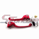 STONEDER Red Alloy Folding Brake Clutch Handle Lever For Chinese Pit Dirt Trail Motor Bike Motorcycle CRF50 SSR YCF
