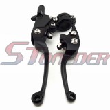 STONEDER Black CNC Alloy Folding Brake Clutch Handle Lever For Chinese Pit Dirt Trail Motor Bike Motorcycle BSE Apollo Kayo