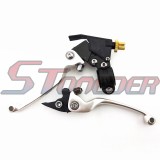 STONEDER Silver Alloy Folding Brake Clutch Handle Lever For GPX Pitster Pro Chinese Pit Dirt Trail Bike Motorcycle Motocross