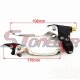STONEDER Silver Alloy Folding Brake Clutch Handle Lever For GPX Pitster Pro Chinese Pit Dirt Trail Bike Motorcycle Motocross