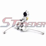 STONEDER Silver Alloy Folding Brake Clutch Handle Lever For Chinese 50cc 70cc 90cc 110cc 125cc 140cc 150cc 160cc Pit Dirt Bike Coolster Lifan YX