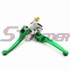 STONEDER Green CNC Alloy Folding Brake Clutch Handle Lever For Chinese Pit Dirt Bike Apollo SSR KLX 50cc 70cc 90cc 110cc 125cc 140cc 150cc 160cc