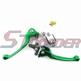 STONEDER Green CNC Alloy Folding Brake Clutch Handle Lever For Chinese Pit Dirt Bike Apollo SSR KLX 50cc 70cc 90cc 110cc 125cc 140cc 150cc 160cc