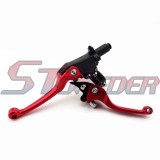 STONEDER Red Alloy Folding Brake Clutch Handle Lever For Chinese Pit Dirt Bike Motorcycle KLX110 TTR
