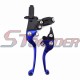 STONEDER Blue Alloy Folding Brake Clutch Handle Lever For 50cc 70cc 90cc 110cc 125cc 140cc 150cc 160cc Chinese Pit Dirt Bike IMR Atomik Thumpstar Motorcycle