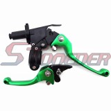 STONEDER Green CNC Alloy Folding Clutch Brake Handle Lever For Chinese 50cc 70cc 90cc 110cc 125cc Pit Dirt Bike Motorcycle CRF70 XR50
