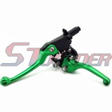 STONEDER Green CNC Alloy Folding Clutch Brake Handle Lever For Chinese 50cc 70cc 90cc 110cc 125cc Pit Dirt Bike Motorcycle CRF70 XR50