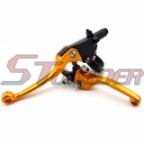 STONEDER Gold CNC Alloy Folding Clutch Brake Handle Lever For Chinese Pit Dirt Motor Bike Motorcycle CRF50 CRF70 50cc 70cc 90cc 110cc 125cc 140cc 150cc 160cc