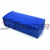 STONEDER Blue Square Fat Pad For 1 1/8'' 28mm Oversize Handlebar Pit Dirt Motor Bike Motorcycle Motocross ATV Quad 4 Wheeler
